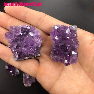 [beautifulhome]Natural Amethyst Cluster Quartz Crystal Mineral Specimen Healing Stone Rough Ore