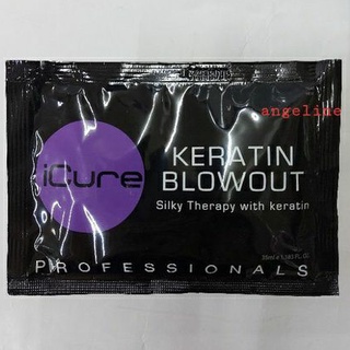 ORIGINAL icure keratin blow out silky therapy with keratin sachet 35ml icure brazilian pouch