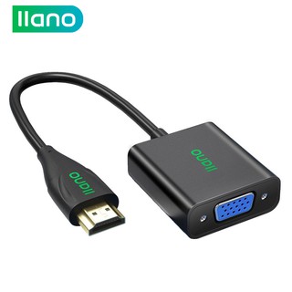 llano HDMI to VGA Connector Adapter Converter Cable Audio HDTV TV AV Video Cable Converter Digital For TV Box PC Laptop Projector HDTV Display