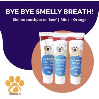 Bioline Dental Kit for Dogs Toothpaste & Toothbrush Pet Oral Teeth Cleaning Set (3)