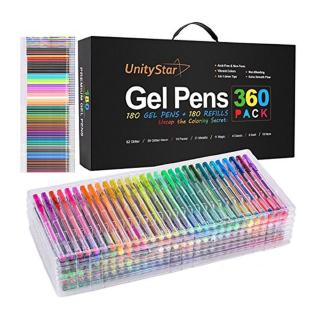 COD 24pcs/set Office School 24Colors Refills Markers Watercolor Gel Pen Replace Supplies+Empty pen