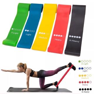 5 Colors Yoga Resistance Rubber Bands,Training Workout Elastic Bands,0.35mm-1.1mm Indoor Outdoor Fitness Equipment