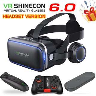 VR -shinecon -BOX 6.0 headset version virtual reality 3D VR glasses headset controller For Google c