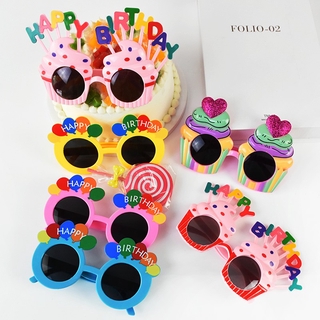 1Pc Happy Birthday Glasses Funny Novelty Eyeglasses Candle Sunglasses Party Glasses Photo Props Birthday Gift Favors for Kids
