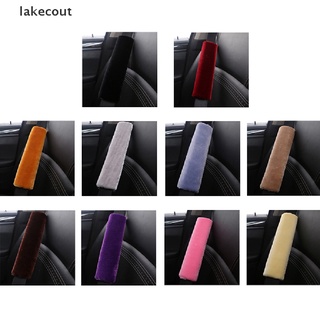 seatbelt padback supports✁{lakecout} 2pcs Car Seatbelt Cover Sheepskin Seat Belt Pillow Pad Seat bel