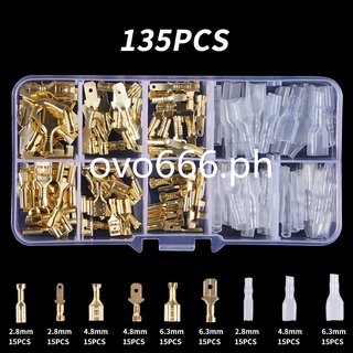 135/315PCS Insulated Seal Crimp Terminal 2.8/4.8/6.3mm Electrical Wire Connectors Crimping Terminals Connector Kit