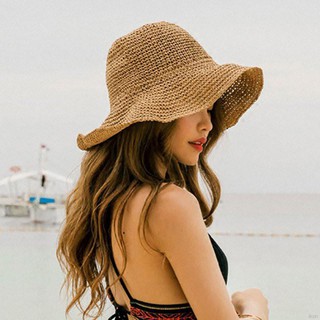 Women Floppy Beach Hat Bucket Hat Pocketable Sun Hats Beach hat Holiday hat