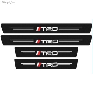 ♂▬TRD Toyota Ready Stock Carbon Fiber Car Door Sill Sticker Protecto（Free Tools）U-35