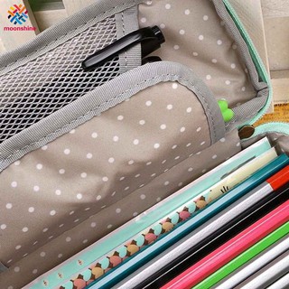 Cute Pencil Case Large Capacity Floral Pencil Stationery Organizer Multifunction Cosmetics Bag (9)