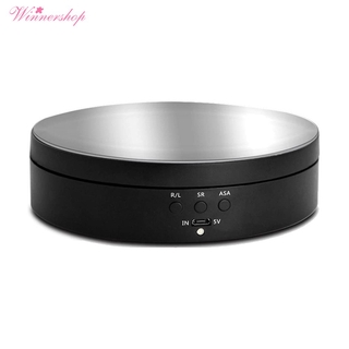 3 Speeds Electric Rotating Display Stand Mirror 360 Degree Turntable Jewelry Holder Battery Display Photography Video