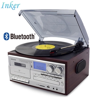 Vintage Gramophone Retro Vinyl Record Turntable Player Phono CD Player Cassette Player MP3 USB Reco