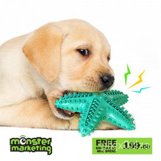 Monstermarketing Starfish Design Smart Small Bristles for Dental Care and Chew Toy for Pet Dogs Gree