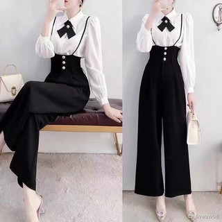 ❍Fang Beibei’s shop [the same paragraph in Douyin] 2021 new fashion high-waist suit suspenders and w (3)