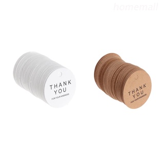 HO 100 Pcs 1.65" Kraft Gift Label Tags Thank You DIY Gift Box Wedding Favors