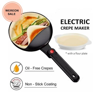 Electric Crepe Maker I Pan Style I Hot Plate Cooktop I ON/OFF Switch I Nonstick Coating Easy to use