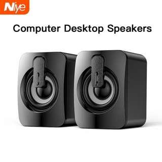 【Bluetooth Speaker】Niye Computer Desktop Speaker Bluetooth & Wired Speaker Audio Desktop Mini 3.5mm Input Audio USB Powered Wired Speaker Dual Speaker Subwoofer
