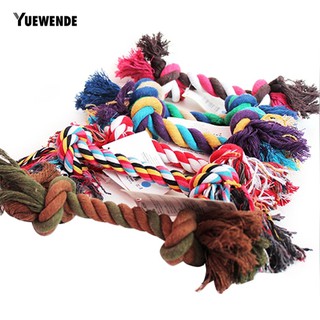 Yue˜ Pet Supplies Dog Cotton Braided Bone Rope Clean Molar Chew Knot Play Toy