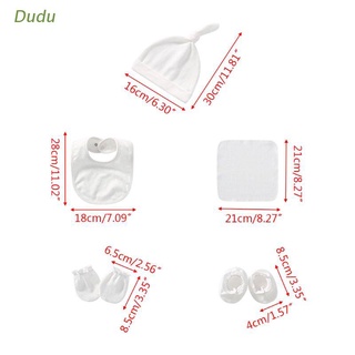 Dudu Baby Solid Color Jumpsuit Set Newborn Boys Girls Clothes Long Sleeve Triangle Harness Hat Infan