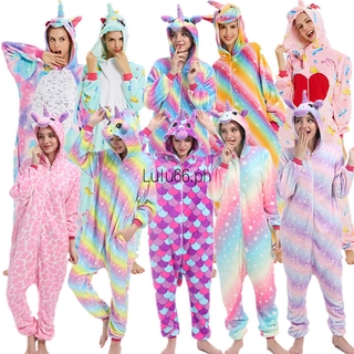 Oneset Unicorn Pajamas For adult Animal Cartoon Blanket Sleepers Costume Winter Girls Licorne Jumspuit