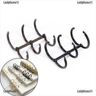 Notebook Loose Leaf Metal Binder Binder Ring Snap Album Split Hinged Keyring(LadyHome11)