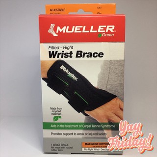 Mueller Sports Medicine USA Green Fitted Wrist Brace (Right)