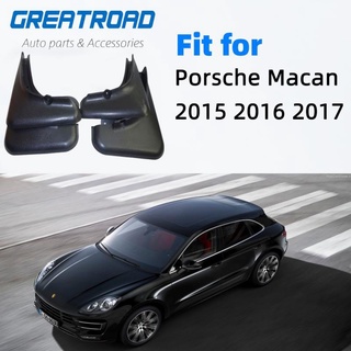4 Pcs Car Mud Flaps Splash Guards Mudguard Mudflaps Fenders For Porsche Macan 2015 2016 2017