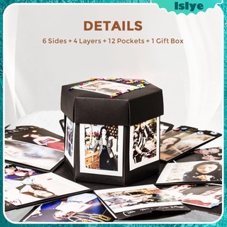 Hexagon DIY Explosion Box Wedding Birthday Scrapbook Photo Album Gifts