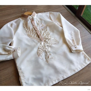 ◕✒BARONG TAGALOG FOR MEN WITH EAGLE'S CLUB LOGO