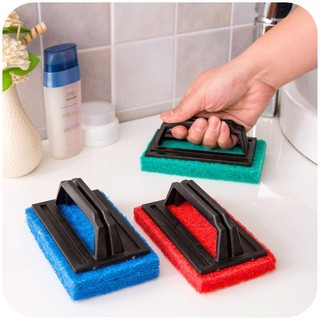 Multi-purpose Tile Cleaning Sponge Brush with Handle 016