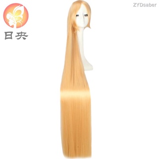 Rapunzel cosplay wig Rapunzel long straight hair 150cm super long wig hair cover gold