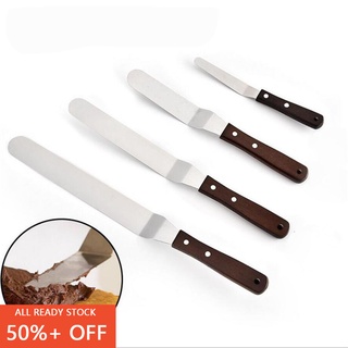 4/6/8/10 inch Stainless Steel Cake Spatula Butter Cream Icing Frosting Knife Smoother Brush