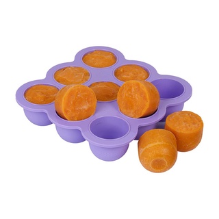 Food Processor ❇♀☎๑Silicone Baby Food Storage Containers with Clip-On Lids, (9 x 2.5 oz cup) Reusabl