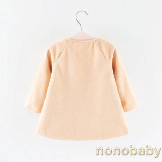 【Lowest】Baby Girls Coat Autumn and winter new round neck long-sleeved cloak type woolen kid's coat (5)
