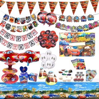 Party supplies✌۩◘Cars Design Theme Cartoon Party Set Tableware Birthday Party Decoration For Childre