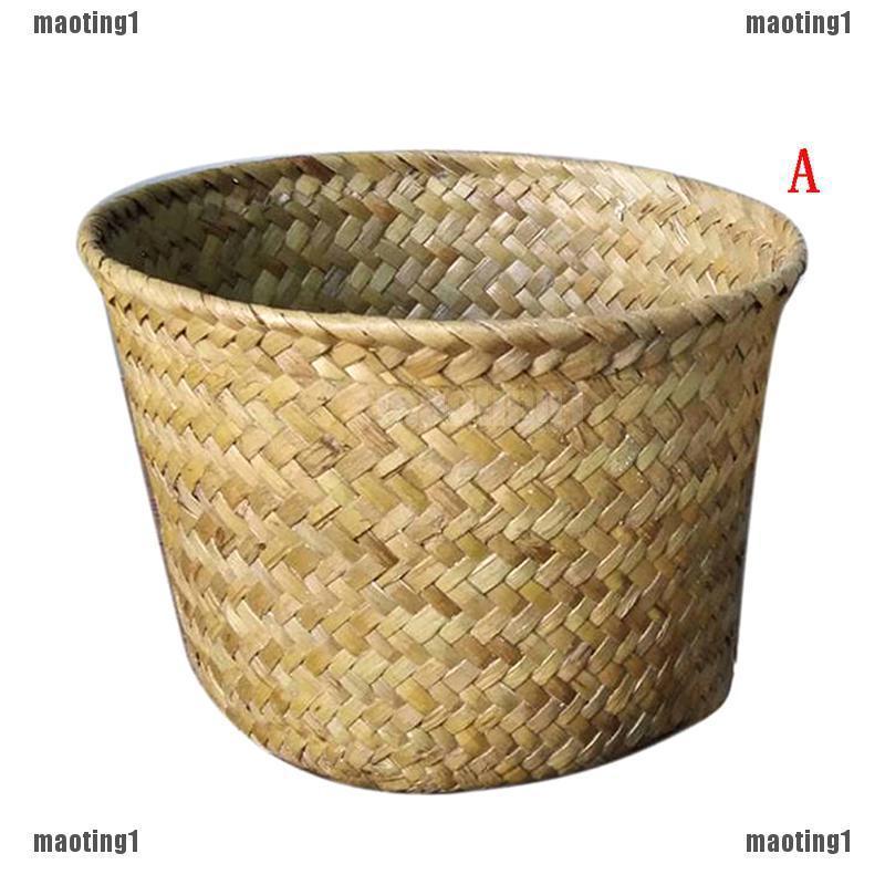 {MT1]rattan grass storage basket box bin container organizer clothes laundry holders (3)