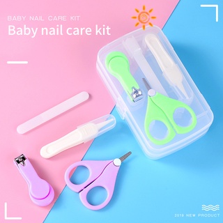 Baby Nail Clipper Multicolor Optional Baby Nail Clipper 4 Piece Set Kids Nail Clipper Set (1)