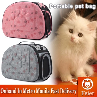 【Ready Stock】✈☄○【Ready stock】Size S/M/L Travel Dog Carrier Portable Folding Pet Cage Carrying Bags H