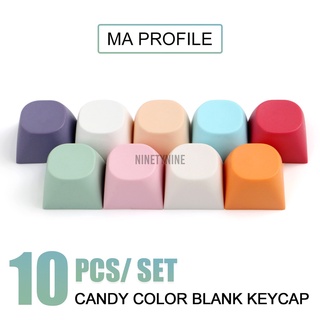 10 PCS Candy Color Blank Keycap Set MA Profile PBT Keycaps for Mechanical Keyboards (6)