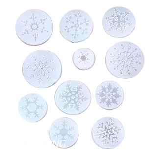 YOI 11Pcs Snowflake Resin Molds Snowflake Pendant Silicone Casting Molds Epoxy Resin Christmas Props Decorations DIY Crafts