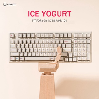 Keybox DYE SUB PBT Ice Yogurt Keycaps Cherry Profile Customized Mechanical Keyboards Keycaps For GMK Fro.yo Keycaps