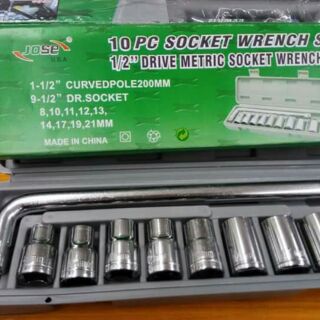 10 pc Socket Wrench set 1/2 Drive Metric Socket Wrench Set