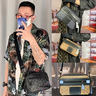 Authentic NewCOACHCoach Bag Men 'S Shoulder Messenger Bag Casual Small Square Bag Camera Bag Waist B