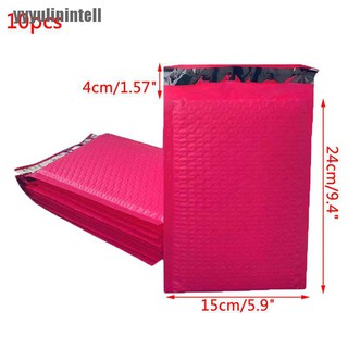 Yyph 10pcs 9x6 Inch Poly Bubble Mailer Pink Self Seal Padded Envelopes/mailing Bags Grand