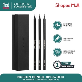 Nusign by Deli NS721 Pencil 8Pcs/Box Basswood Graphite 2B