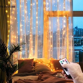 3M LED fairy lights garland curtain lamp Remote control USB string lights New Year Christmas Party Decoration for home bedroom window
