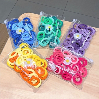 Seamless High Elastic Hair Loop 50 Bags of Pure Color Wool Hair Rope Small Rubber Band Rope CRT (4)