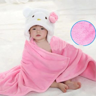 BELOVE Cotton flannel baby blanket hooded bath towel Baby Swaddle (4)