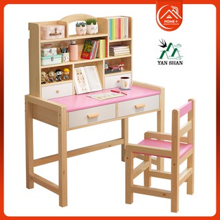 Student Writing Table With Bookshelf Study Table With Chair YANSHAN YS-888
