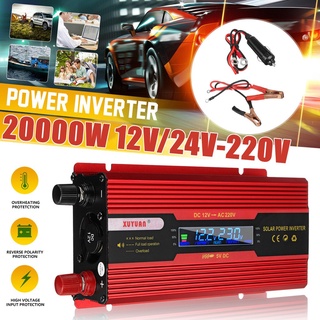 car❈⚡️Fast delivery✈️20000W Original Power inverter LCD Intelligent Digital Display Car DC 12V/ 24V