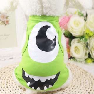 [COD] Pet Clothes: Green Monsters Inc Sando for Cat or Dog
